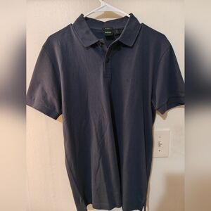BOSS “Piro” Polo – Navy, Regular Fit, Tonal Logo, M, Made in Peru